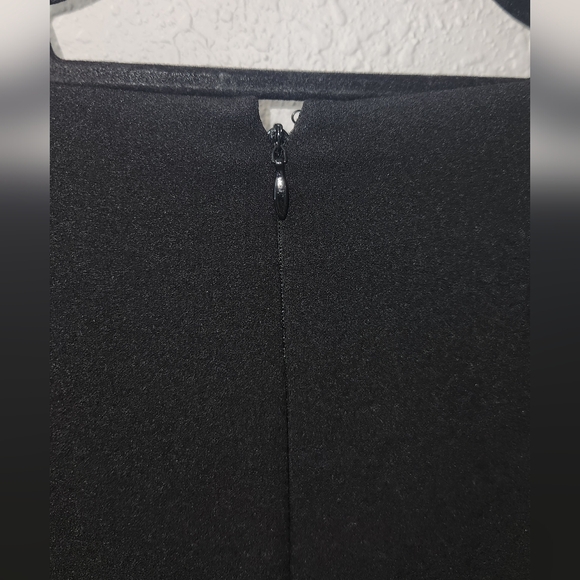 Calvin Klein Scuba Crepe Dress with Flutter Hem and Button Details - Picture 3 of 8